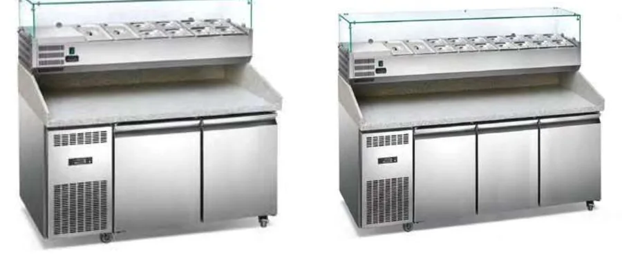 Marble-Top Pizza Counters · Drawers